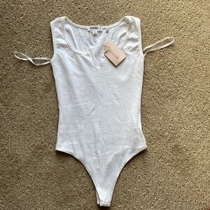 Misguided White Bodysuit NWT